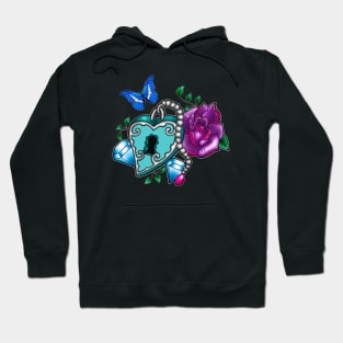 Heart Lock and Rose Hoodie